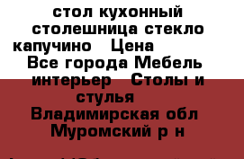 стол кухонный столешница стекло капучино › Цена ­ 12 000 - Все города Мебель, интерьер » Столы и стулья   . Владимирская обл.,Муромский р-н